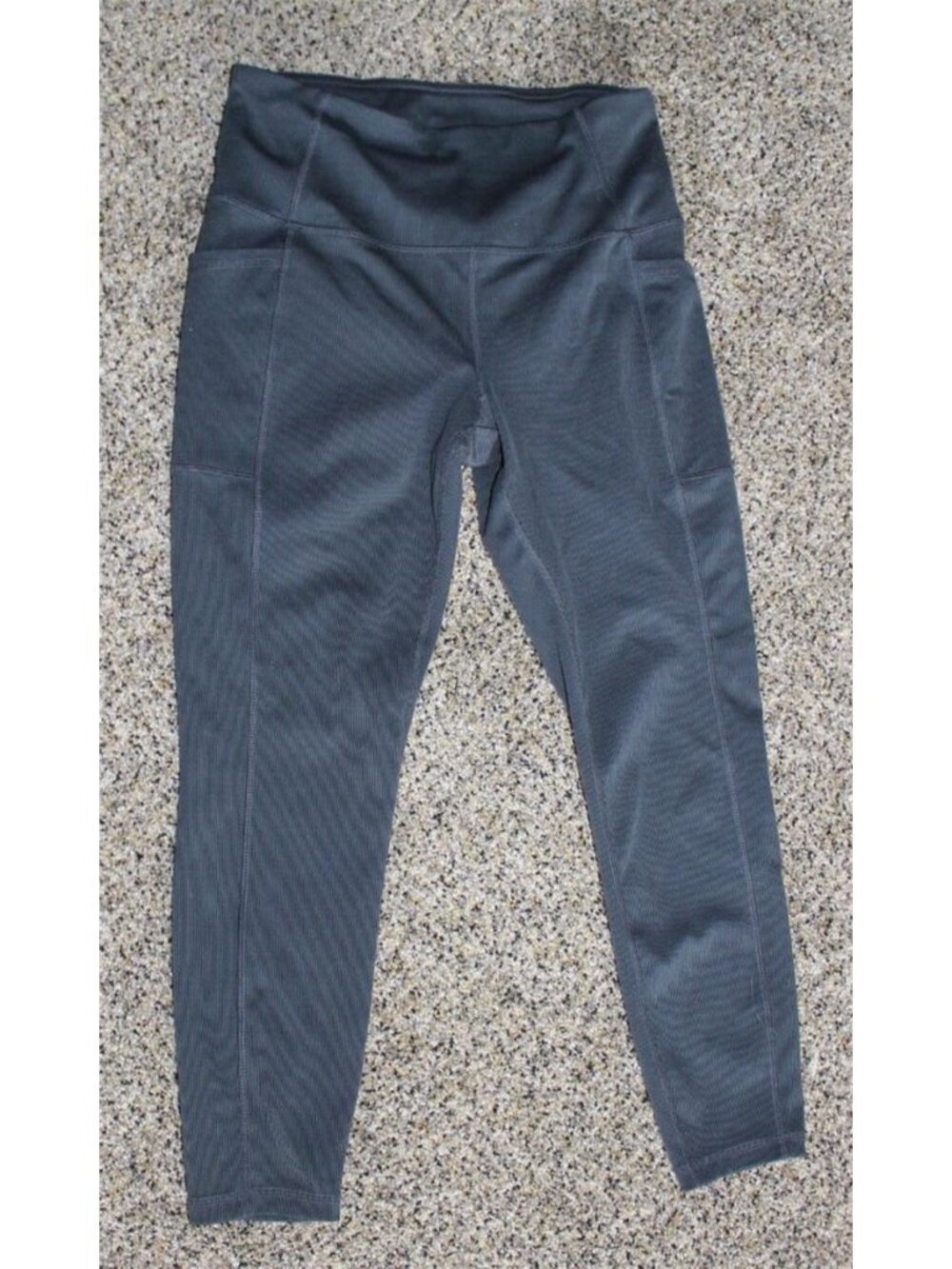 Harmony & Balance Gray Ribbed Leggings Medium